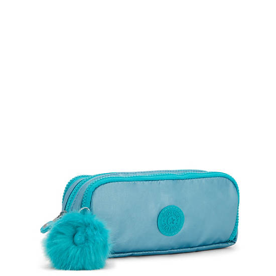 Sacs Kipling Gitroy Metallic Pencil Case Turquoise | FR 1311DF